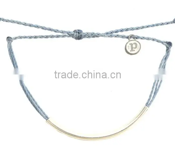 2015 Simple Magnetic Copper Bracelet Wax Cotton Cord Bracelet photo-2