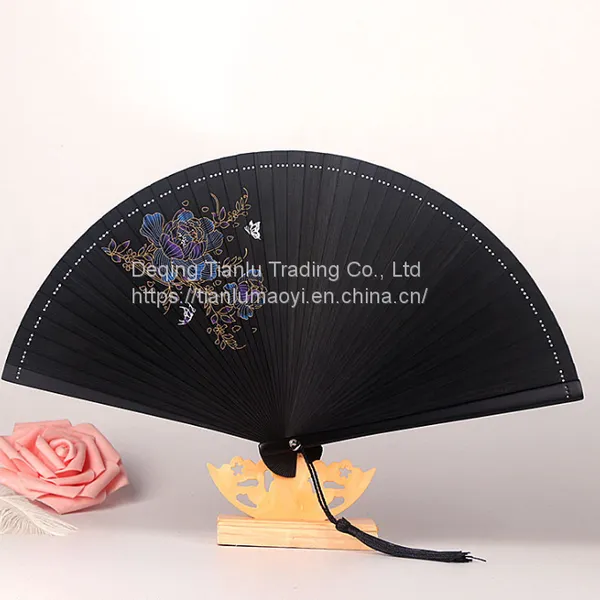 All bamboo folding fan Japanese style Bamboo fan Ancient style manual fan Small Women With you Small dance fan Customizable