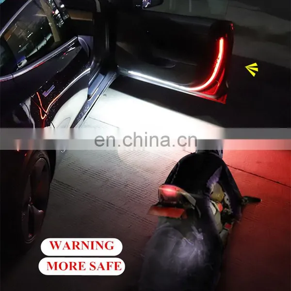 Led Car Door Light Strip 120cm Strobe Warning Streamer Welcome Lamp Waterproof Auto Decorative Ambient Atmosphere Lights 12v New photo-5