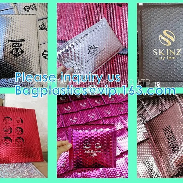 Anti-Shock Slider Air Ziplock Bubble Bag, Colored Bubble Packaging, Makeup Cosmetic Zipper Packaging Pouch photo-3