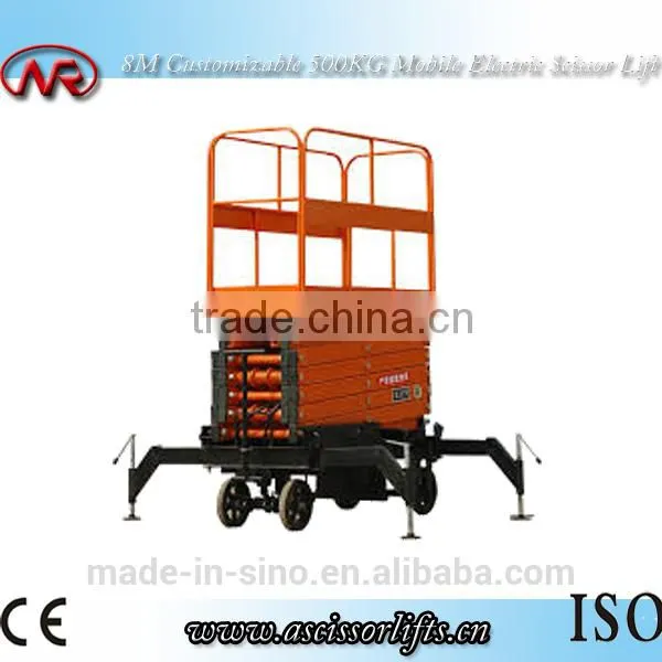 SJY0.5-8 8M Customizable 500KG Mobile Electric Scissor Lift photo-3