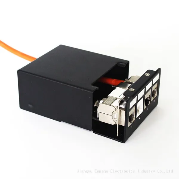 Enmane 1U 4 Port STP Network Surface Blank Patch Panel Box photo-2