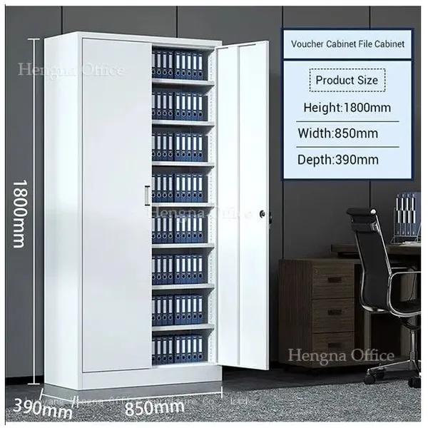 Steel Office Storage Cabinet With 5 Lockable Drawers – H1800mm Filing & Wardrobe Combo | Customize Color or Add Logo photo-2