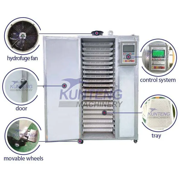 Cold Dryer 80 Trays Cooling Dehydration Fruit Drying Machine for Orange Blueberry Dry Peach Slice Dried Papaya Figs Making EPC photo-2