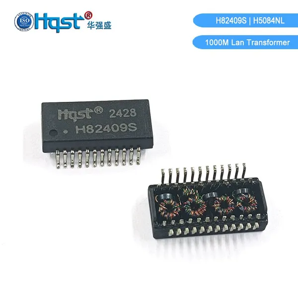 H82409S Dual Port SMD SOP-24 Pin Gigabit Ethernet Isolation Filter/Network Transformer 10/100/1000Mbps IEEE 802.3 for Route