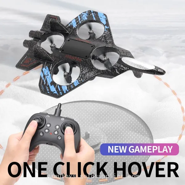 Beginners EPP Remote Control Toys 360° Stunt Rolling Fighter Jet Light up Wireless 2.4GHz Foam RC Airplane for Kids photo-2