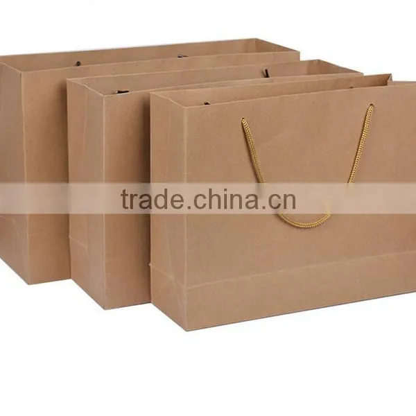 Hot Sale Custom Gift Luxury Recycle Cute Printed Art Brown Kraft Shopping Paper Bag photo-3