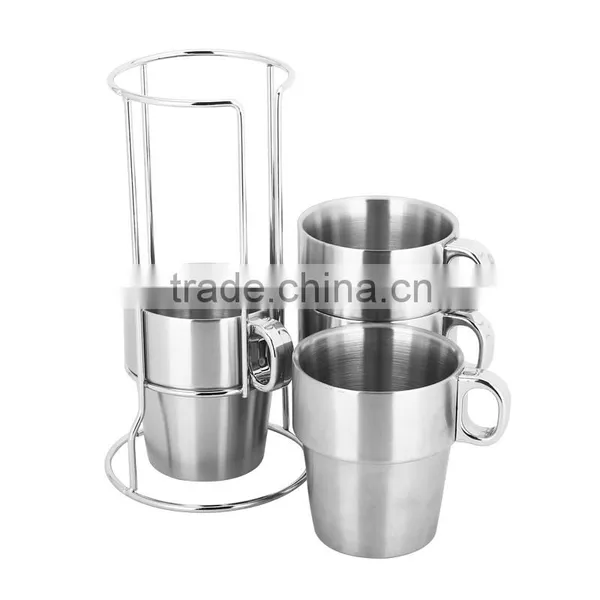 2016 Double Wall Stainless Steel Coffee Cup/water Cup Set photo-4