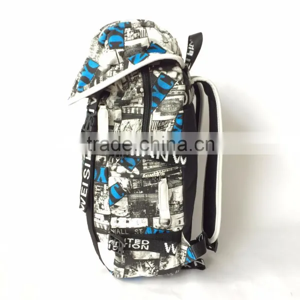 2016 Fancy Looking Korean Style Pre Printed Canvas Backpack photo-3