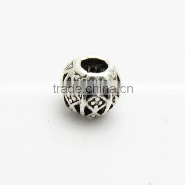 Factory Offer Big Hole Zinc Alloy Beads, DIY Anti-silver Big Hole Metal Beads for Bracelets and Necklace photo-4