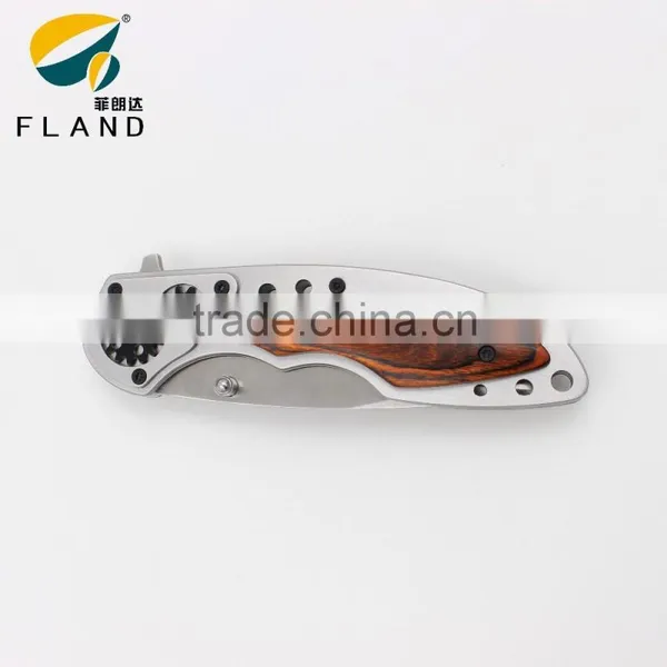 Yangjiang Factory Supply Gear Desgin Bearing Knife Pivot Stainless Steel Titanium Hunting Knife photo-3