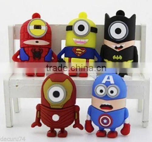 Hot Selling PVC Minions Pendrive 16gb Cartoon Quality Choice photo-3