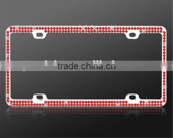 Custom Color Crystal BLING License Plate Frame Car Screws and Caps photo-4