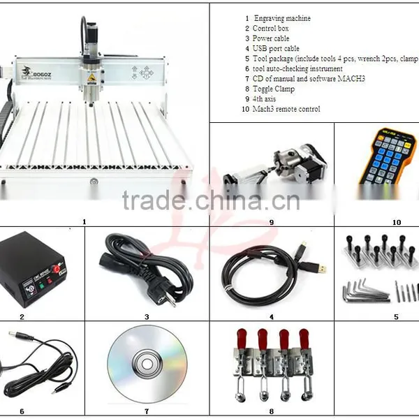 LY 8060 4axis CNC Router Machine 2.2KW USB Port Wth Mach3 Handwheel photo-5