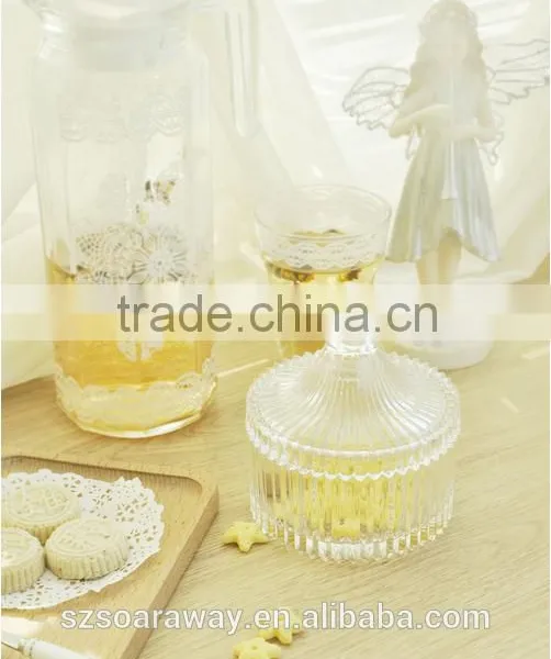 Creative Tea Coffee Sugar Candy Jar Storage Glass Bowl With Lid photo-4