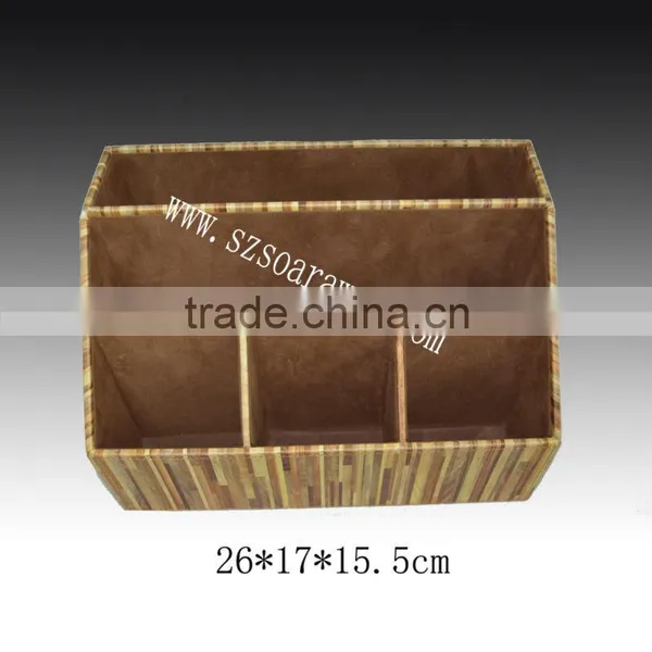 Pu Faux Leather Tidy Tray Pen Pot Desk Orgainser Hot Sell Brush Pot Multifunction PU Leather Pen Desk Organizer photo-3