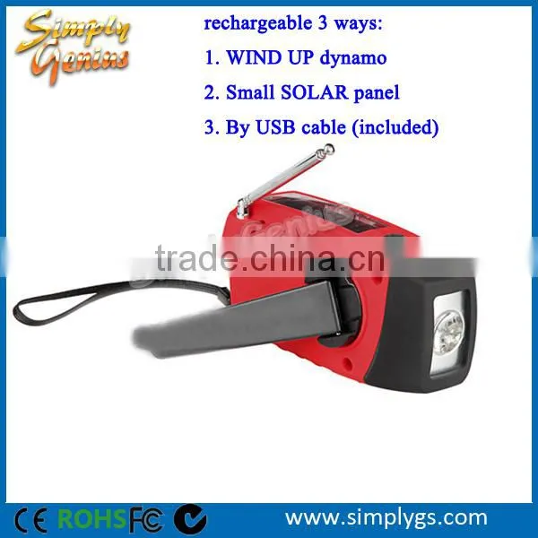 (FBA) OEM Hand Crank fm Radio, Hand Crank Dynamo Radio, N29FM Solar Radio fm photo-2