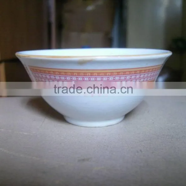White Porcelain Footed Bowl Ceramic Noodles Bowl Soup Bowl photo-4