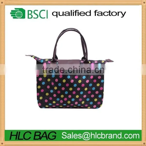 Wholesale Hot Sale Nylon Foldable Shopping Bag Fashion Design Totes