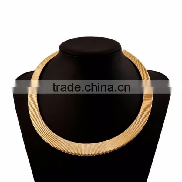 Wholesale Big Gold Stainless Steel Choker Chocker Necklace Jewelry photo-4