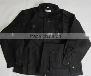 Black Ripstop Fabric Military Uniform photo-2