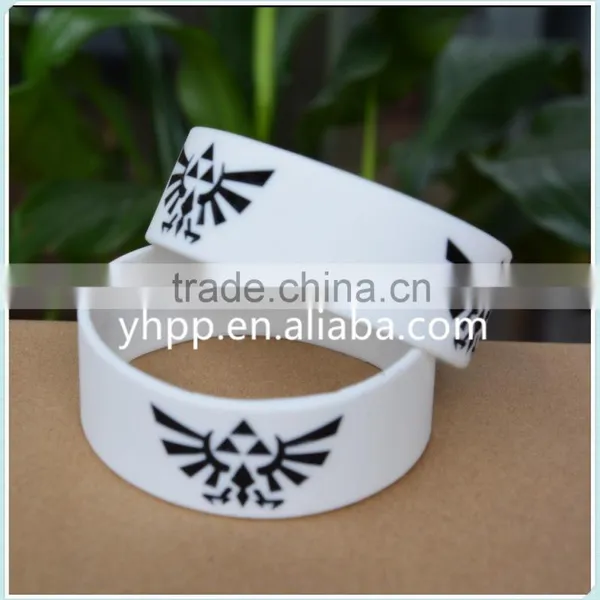 Custom Design The Legend Of Zelda Silicone Wristband Bracelet, Logo Debossed With Colour Adult photo-2