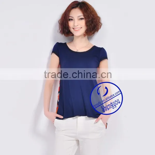 2015 China Supplier Custom Fashion Womens Printed t Shirt Wholesale photo-2