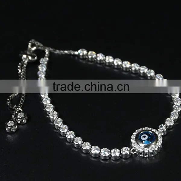 Fatima Of Hand Turkey Jewelry/Adjustable 925 Sterling Silver Opal Hamsa Bracelet/Pave CZ Diamond Evil Eye Bracelet Wholesale Quality Choice photo-6