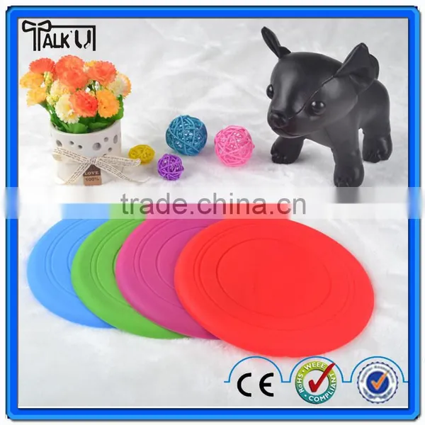 Wholesale Colorful Customized Printed Silicone Pet Frisbee, Eco Friendly Foldable Silicone Pet Dog Frisbee