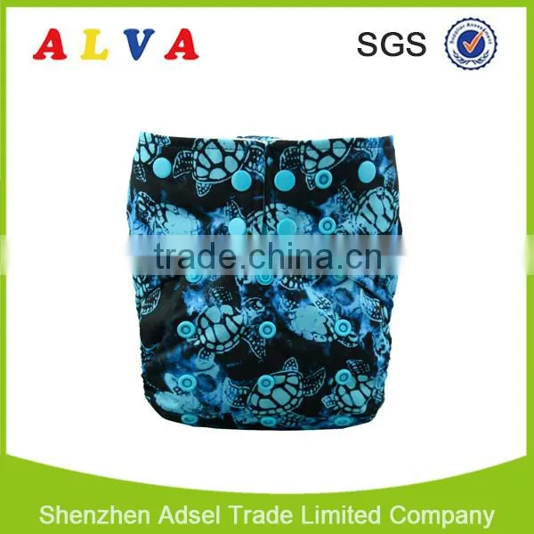 Alva 2016 New Design Double Colorful Snaps Baby Cloth Diaper Wholesale Baby Nappy photo-3