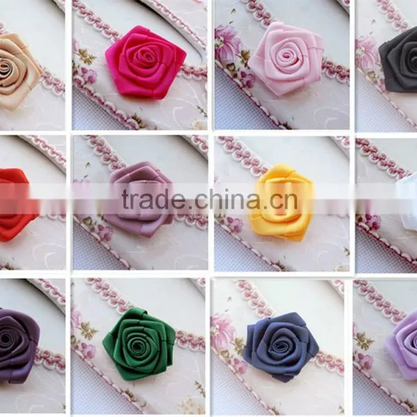 Satin Purple Ribbon Roses for Garment photo-2