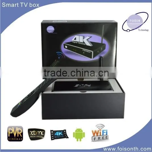 Quad Core Androin Media Player F8 HD WiFi Full 1080P 8GB With Metal Housing
