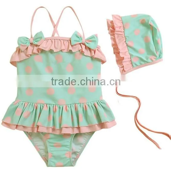 2016 Latest Design Girls UV Cut Swim Set photo-4