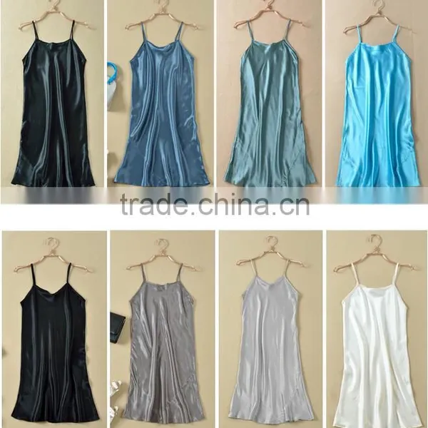 Pure 100%mulberry Silk Skirt With Shoulder-straps, Ladies Silk Dress photo-5