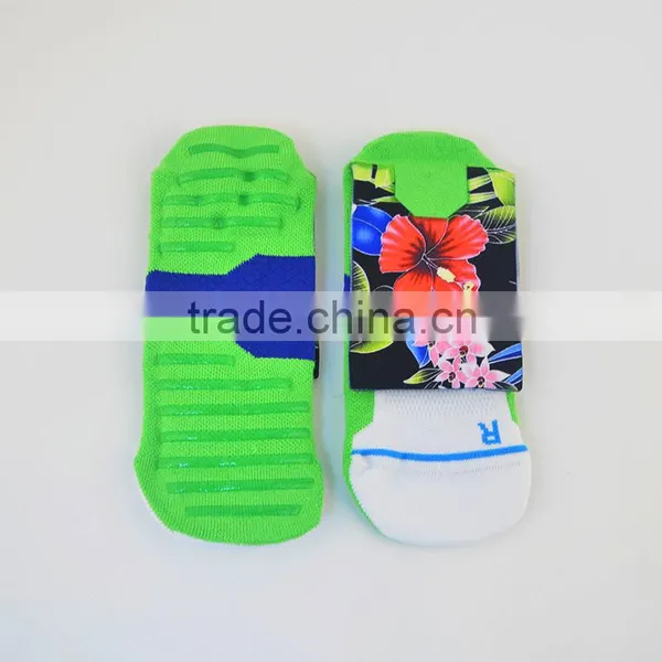 Lady Selective Terry Sublimation Printing Running Non Slip Socks photo-2