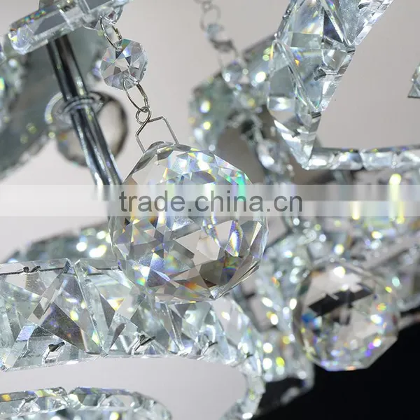 JEVEYA Lighting Modern Stainless Steel Chandelier 5730SMD K9 Crystal Ceiling Light photo-3