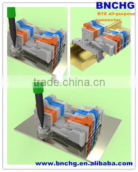 NEW Pcb Block Terminals With Button for Fixing Rail Board 600V 17A photo-5