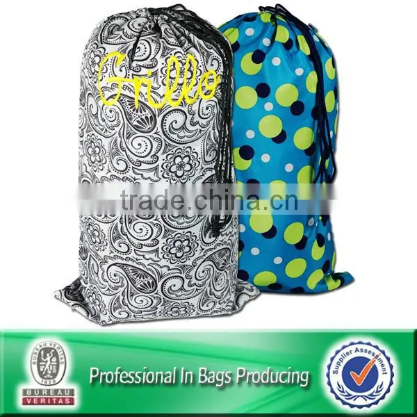 Nice Workmanship Drawstring Canvas Disposable Hotel Laundry Cloth Drawstring Bags photo-4