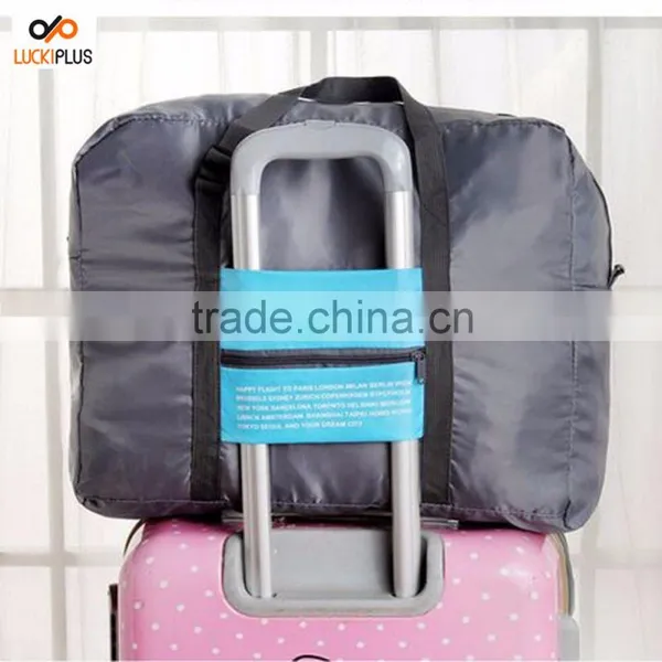 Luckiplus Waterproof Foldable Super Lightweight Large Capacity Storage Luggage Blue photo-5