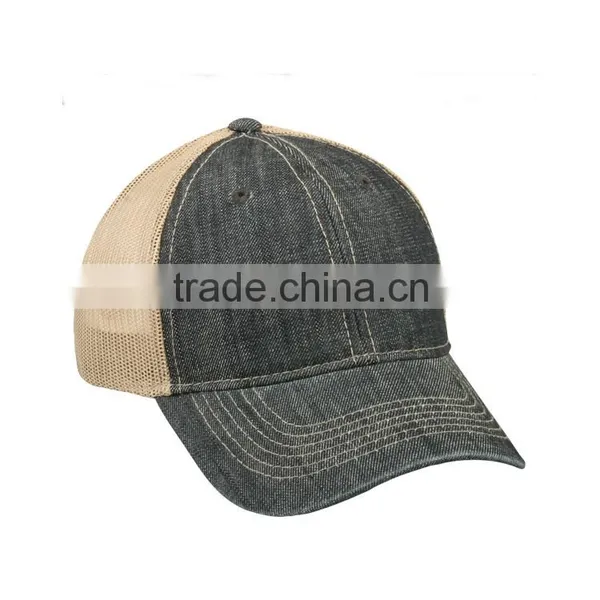 Wholesale Demin Trucker Hat With 3D Embroidery Logo Custom Mesh Cap and Hat Quality Choice photo-3