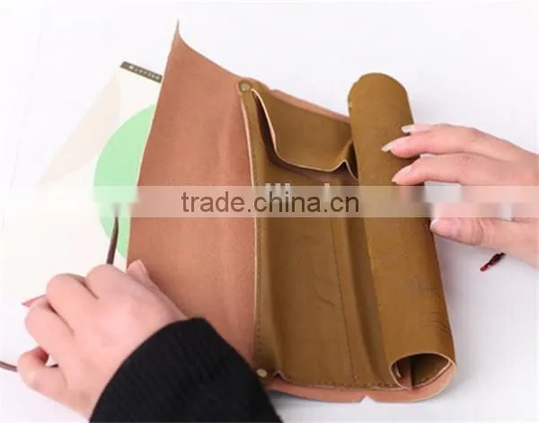 Retro Vintage Pirate Roll Up PU Leather Pen Pencil Case Treasure Map Kid Cosmetic Bag photo-4