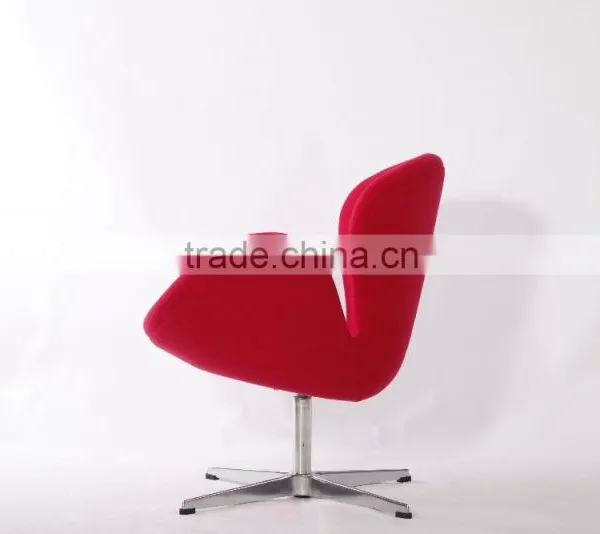 China Manufacturer Arne Jacobsen Red Wool Swan Chair Replica photo-3