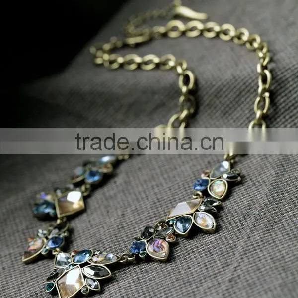 OEM/ODM Factory Direct Sale 2016 Vintage Stone Flower Pendant Necklace photo-5