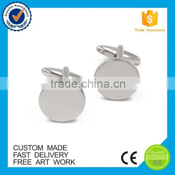 China Made the Brass Metal Round Custom Cufflinks photo-3