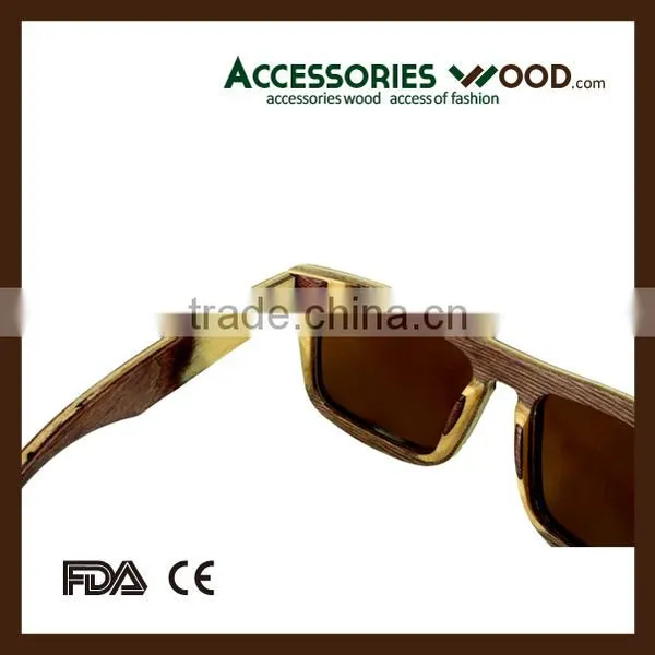 Wholesale High Quality Wood Mens Sunglasses Real Wood Handcrafted Sunglasses photo-3