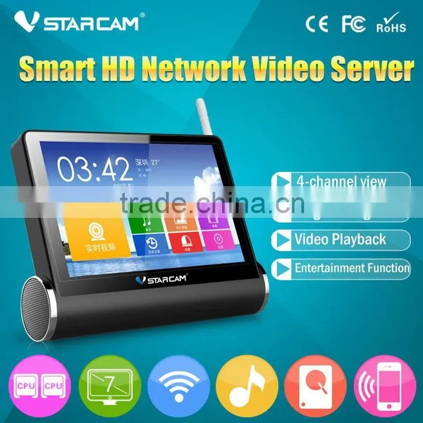7inch touch screen HD Wifi NVS Hot New Products Real time record 7 inches touch screen home security alarm camera system