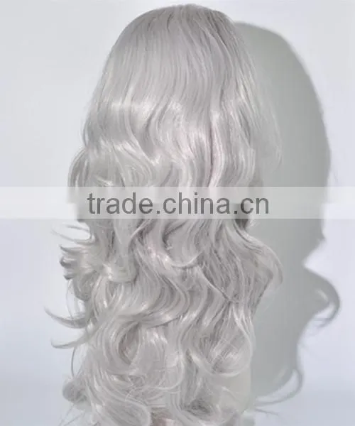 Fashion Gray Synthetic Wig Show Girl Long Kinky Curls Wig N390 photo-3