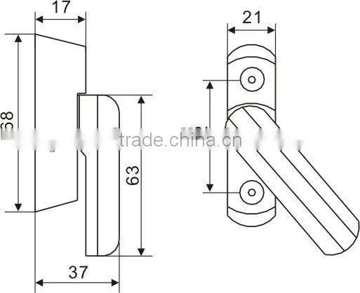 90910543L Aluminum Alloy Security Sash Blocker Window Jammer (Sash Jammer Handle, Security Window and Door Handle) photo-5