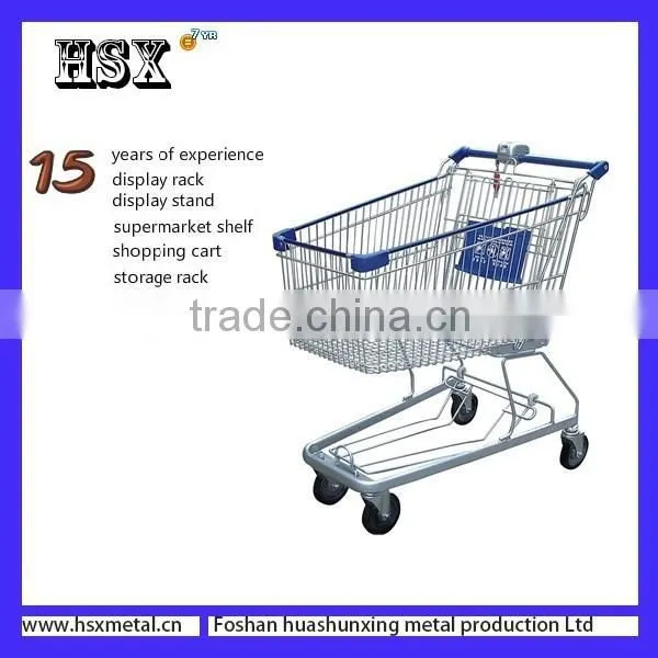 Powder Coating/chrome-plate Double Layer Shopping Cart HSX-908 photo-5