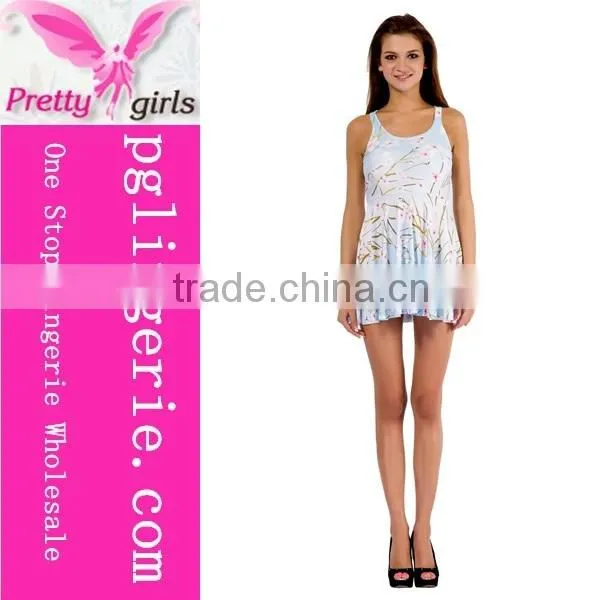 Elegant Floral Print Ice Skating Dresses